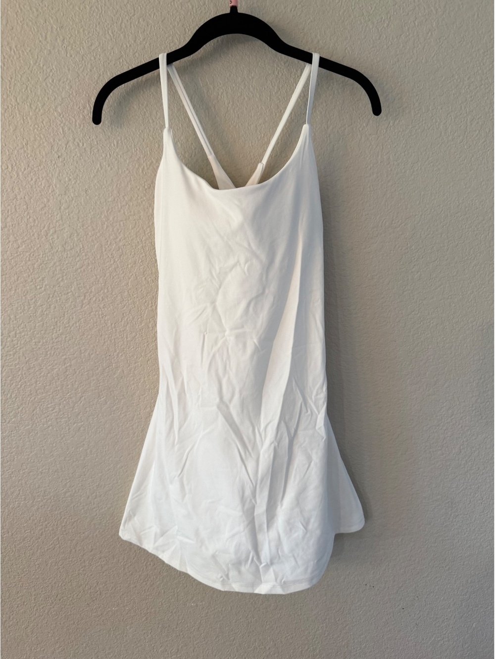 Halara Small White SoftlyZero™ Plush Backless Active Dress-Easy Peezy Edition